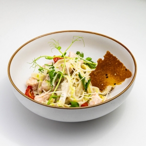 Феттучини с форелью