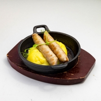 Куринная колбаска с пюре