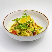 Паста Песто с креветками